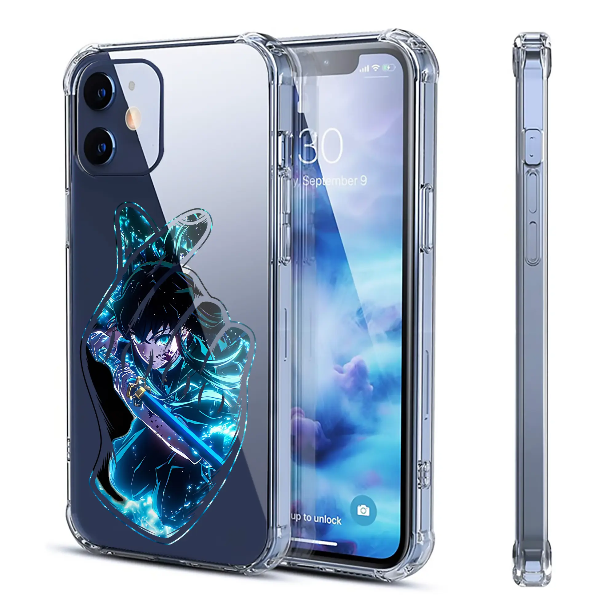 鬼滅の刃 グッズ,時透 無一郎 - IPhone 12シリーズ対応 ・ 透明スマホケース ・ クリアソフトケース ・ TPU素材 ・ 耐衝撃 ・ 高密着 ・ 防汚 防指紋 ・ 簡単着脱